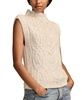 Women's Metallic Cable-Knit Sweater Vest