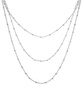 Silver Plated Beaded 18" Layered Necklace