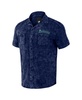 Men's Darius Rucker Collection by Navy Distressed Seattle Mariners Denim Team Color Button-Up Shirt