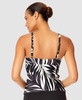 Women's Printed Draped-Front Tankini Top