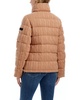 Women's Single-Breasted Cable Knit + Cire Mix Puffer Jacket