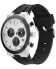 Men's Swiss Chronograph Bold Fusion Black Silicone Strap Watch 44mm