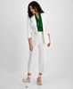 Women's Faux Double-Breasted Jacket, Satin Bow Blouse & Pull-On Pants, Created for Macy's