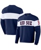 Men's Darius Rucker Collection by Navy Boston Red Sox Stripe Pullover Sweatshirt