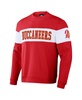 Men's NFL x Darius Rucker Collection by Red Distressed Tampa Bay Buccaneers Team Color and White Pullover Sweatshirt