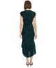 Women's Burnout Velvet Ruffled High-Low Dress