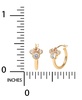 Minnie Mouse Cubic Zirconia Small Hoop Earrings in 10k Yellow & Rose Gold, 1/2" 