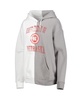 Women's Gray, White Nebraska Huskers Split Pullover Hoodie