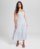 Petite Smocked Tiered Midi Dress, Exclusively at Macy's 