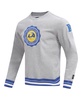 Men's Heather Gray Los Angeles Rams Crest Emblem Pullover Sweatshirt