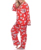 Plus Size Long Sleeve Floral Pajama Set, 2-Piece