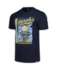 Men's and Women's Navy Distressed Memphis Grizzlies Swish Super-Soft Comfy Tri-Blend T-shirt