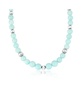 Sterling Silver and Graduated Amazonite Gemstone Bead Necklace, 17 Inches