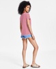 Women's The Perfect Crewneck T-Shirt & 501 Button Fly Cotton High-Rise Denim Shorts