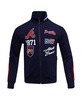 Men's Navy Atlanta Braves Fast Lane Full-Zip Track Jacket