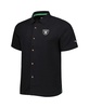 Men's Black Las Vegas Raiders Top of Your Game Camp Button-Up Shirt