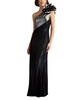 Women's Korra One Shoulder Metallic Contrast Gown