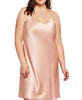 Plus Size Ultra Soft Satin Chemise Lingerie with Adjustable Straps