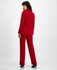 Women's Notched Collar One-Button Blazer, Sequin Sleeveless Top & High Rise Straight-Leg Pants, Created for Macy's