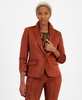 Women's Scuba Faux Suede One-Button Blazer, Created for Macy's 