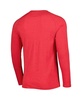 Men's Heathered Red Chicago Bulls Left Chest Henley Raglan Long Sleeve T-shirt