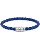 Blue Braided Leather Bracelet