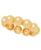 Silver Plated or 18k Gold Plated Brass Puff Beaded Ring