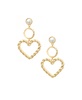 Gold Plateden Twist Pearl Earrings