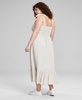 Trendy Plus Size Shoulder-Tie Embroidered Dress, Created for Macy's