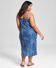 Plus Size Polka-Dot Tied Keyhole Dress, Created for Macy's 