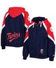 Women's Navy, Red Minnesota Twins Hail Mary Full-Zip Hoodie