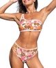 Women's Floral Garden One-Shoulder Bikini Top & Standard Bottoms Set