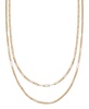 Silver, Gold Double Plated Brass Layered Necklace