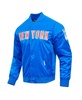 Men's Blue New York Rangers Classic Satin Full-Snap Jacket