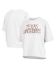 Women's White Texas Longhorns Motley Crew Chain Stitch Slub Waist Length Boxy T-shirt