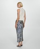 Women's Printed Satin Skirt