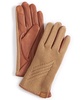 Women's Rib-Knit Leather-Palm Gloves