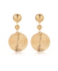 Textured Disc 18K Gold-Plated Statement Earrings