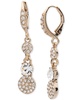 Gold-Tone Crystal Pavé Double Drop Earrings