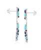 Sterling Silver Blue Turquoise and Lapis Chandelier Earrings