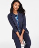 Women's Faux-Double-Breasted Compression-Denim Blazer, Exclusively at Macy's