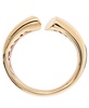 Silver, Gold Plated Brass Slit Top Ring