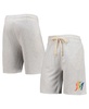 Men's Oatmeal Miami Marlins Mainstream Logo Terry Tri-Blend Shorts