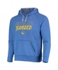 Men's Threads Heathered Royal Golden State Warriors Mantra Tri-Blend V-Neck Raglan Pullover Hoodie