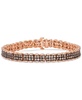 Chocolatier® Chocolate Diamond & Vanilla Diamond Pavé Cluster Tennis Bracelet (5-7/8 ct. t.w.) in 14k Rose Gold