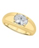 Cubic Zirconia 18K Gold-Plated Oval Ring