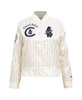 Men's Cream Chicago Cubs Cooperstown Collection Pinstripe Retro Classic Full-Button Satin Jacket