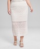 Trendy Plus Size Crochet Midi Skirt, Created for Macy's