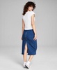 Women's Cap-Sleeve T-Shirt & Denim Midi Skirt, Created for Macy's