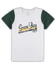 Women's White, Green Green Bay Packers Plus Size Downfield T-shirt and Shorts Sleep Set